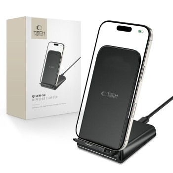 TECH-PROTECT QI15W-S2 безжично зарядно 15W черно