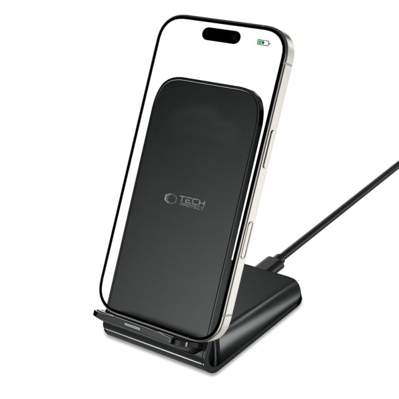 TECH-PROTECT QI15W-S2 безжично зарядно 15W черно - TECH-PROTECT QI15W-S2 безжично зарядно 15W черно - 9490713929865