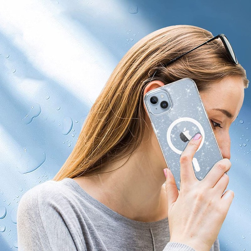 TECH-PROTECT FLEXAIR HYBRID MAGSAFE за iPhone 13 / 14 с блясък (GLITTER) - 9490713930908