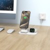 TECH-PROTECT QI15W-A22 3-в-1 магнитно MagSafe безжично зарядно, бяло - TECH-PROTECT QI15W-A22 3-в-1 магнитно MagSafe безжично зарядно, бяло - 9490713930977