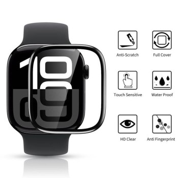 Hofi Hybrid Pro+ хибридно стъкло (7H) за Garmin Venu 2 Black, 0.28 мм, ø40 мм