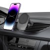 Tech-Protect MM15W-V1 магнитен MagSafe стойка за табло и вентилационни решетки за кола с безжично зарядно 15W (черна) - Tech-Protect MM15W-V1 магнитен MagSafe стойка за табло и вентилационни решетки за кола с безжично зарядно 15W (черна) - 9490713931073