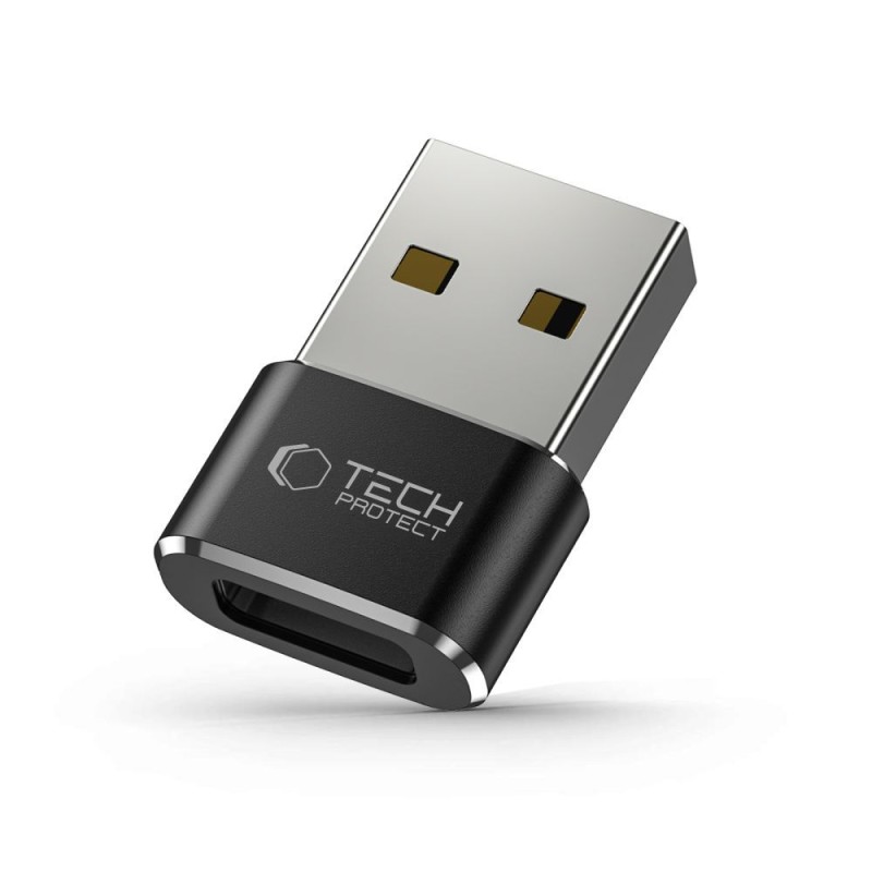 Tech-Protect ULTRABOOST USB към Type-C адаптер, черен - Tech-Protect ULTRABOOST USB към Type-C адаптер, черен - 9490713932247