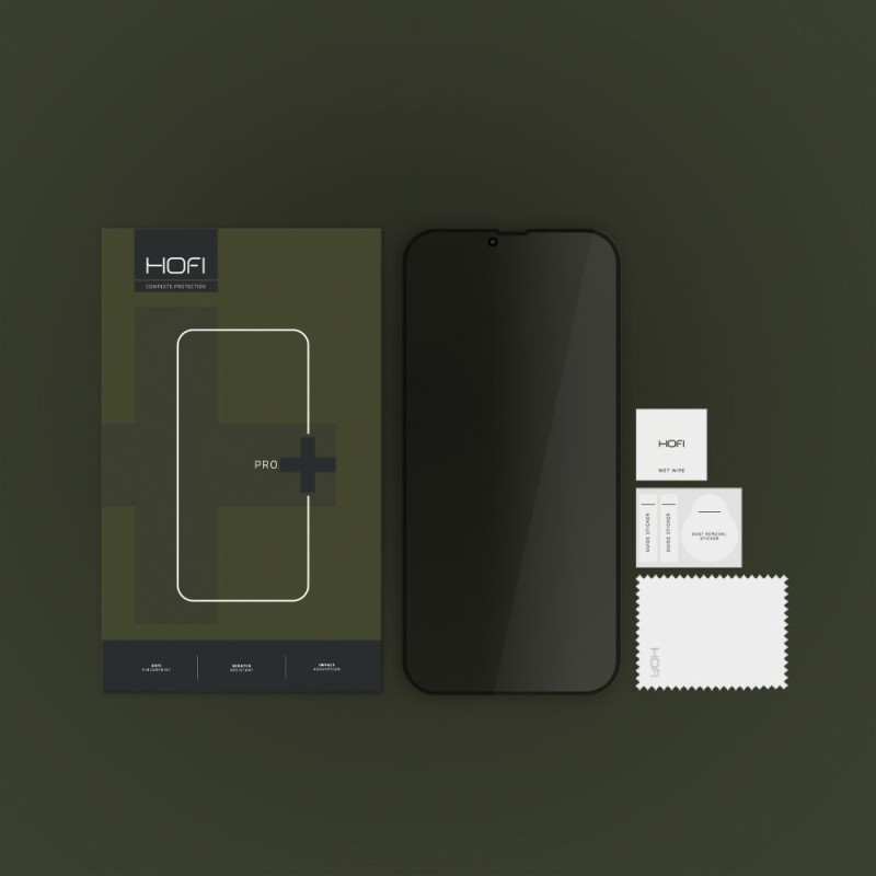 Hofi Anti Spy Glass Pro+ – антишпионско темперирано стъкло за iPhone 13 / 13 Pro / 14 / 16E / 17E (Privacy) - Hofi Anti Spy Glass Pro+ – антишпионско темперирано стъкло за iPhone 13 / 13 Pro / 14 / 16E / 17E (Privacy) - 9490713933534