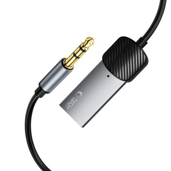 Аудио адаптер TECH-PROTECT ULTRABOOST AU01 AUX към Bluetooth 5.0 с кабел, сив Аудио адаптер TECH-PROTECT ULTRABOOST AU01 AUX към Bluetooth 5.0 с кабел, сив