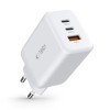 TECH-PROTECT C65W 3-портово мрежово зарядно PD 65W / QC3.0, бяло - TECH-PROTECT C65W 3-портово мрежово зарядно PD 65W / QC3.0, бяло - 9490713934517