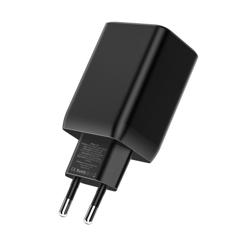 TECH-PROTECT C65W 3-портово мрежово зарядно PD 65W / QC3.0, бяло - TECH-PROTECT C65W 3-портово мрежово зарядно PD 65W / QC3.0, бяло - 9490713934517