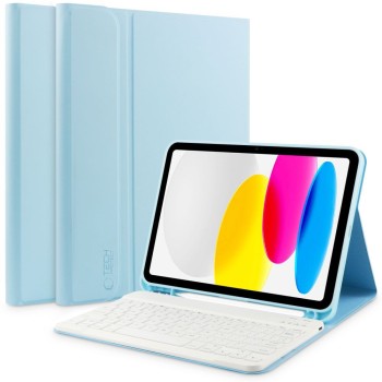 Tech-Protect SC Pen + клавиатура за iPad 10.9” (10/2022) и 11” (11/2025), Скай Блу