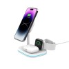 TECH-PROTECT QI15W-A27 3-в-1 магнитно MagSafe безжично зарядно (бяло) - TECH-PROTECT QI15W-A27 3-в-1 магнитно MagSafe безжично зарядно (бяло) - 9490713934647