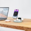 TECH-PROTECT QI15W-A27 3-в-1 магнитно MagSafe безжично зарядно (бяло) - TECH-PROTECT QI15W-A27 3-в-1 магнитно MagSafe безжично зарядно (бяло) - 9490713934647