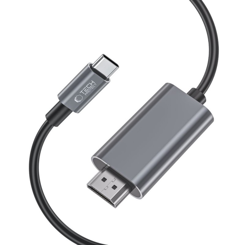 Tech-Protect ULTRABOOST кабел USB-C към HDMI 4K 60Hz, 200 см, черен - Tech-Protect ULTRABOOST кабел USB-C към HDMI 4K 60Hz, 200 см, черен - 9490713934753