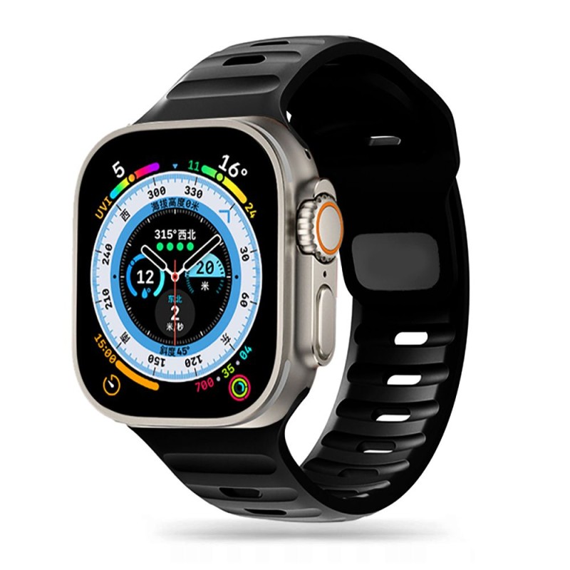 Tech-Protect Iconband Line каишка за Apple Watch 8/9/10/11/SE/Ultra (44/45/46/49 мм) черна - 9490713934852
