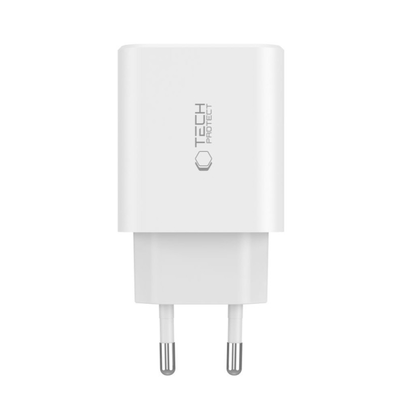 TECH-PROTECT NC30W 3-портова мрежова зарядна с PD 30W / QC3.0 (черна) - TECH-PROTECT NC30W 3-портова мрежова зарядна с PD 30W / QC3.0 (черна) - 9490713935231