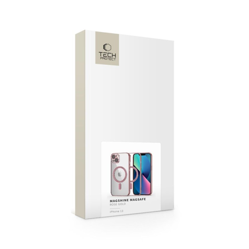TECH-PROTECT MagShine MagSafe кейс за iPhone 13 (розово злато) - TECH-PROTECT MagShine MagSafe кейс за iPhone 13 (розово злато) - 9490713935491