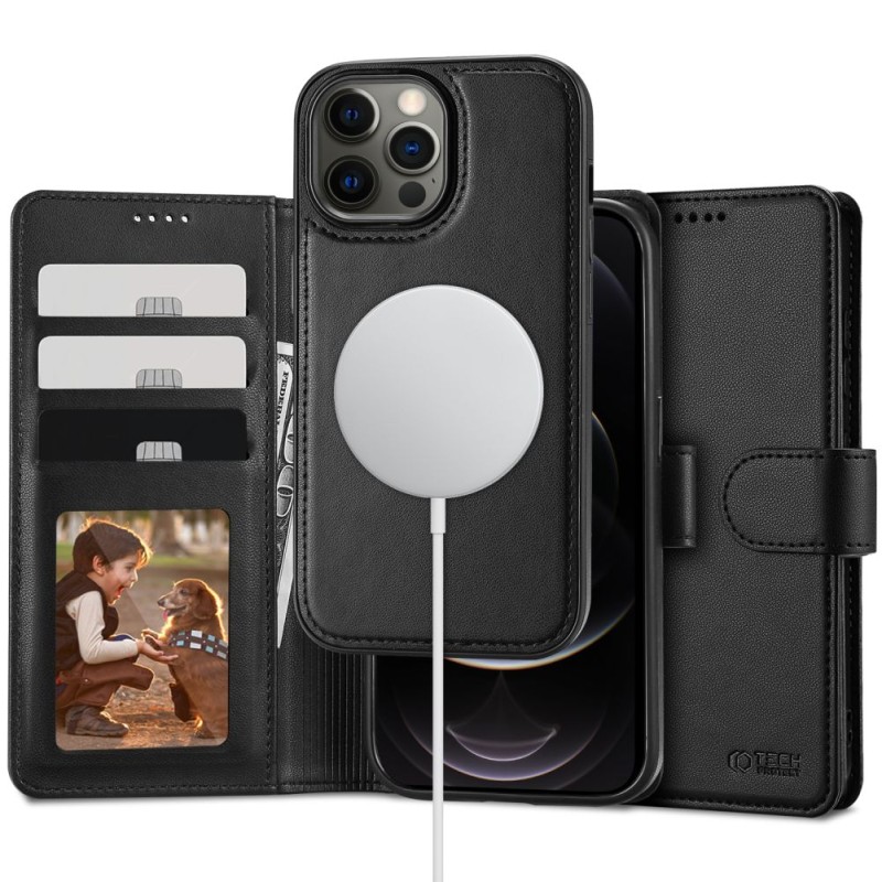 TECH-PROTECT Wallet MagSafe за iPhone 12 / 12 Pro (черен) - TECH-PROTECT Wallet MagSafe за iPhone 12 / 12 Pro (черен) - 9490713935699
