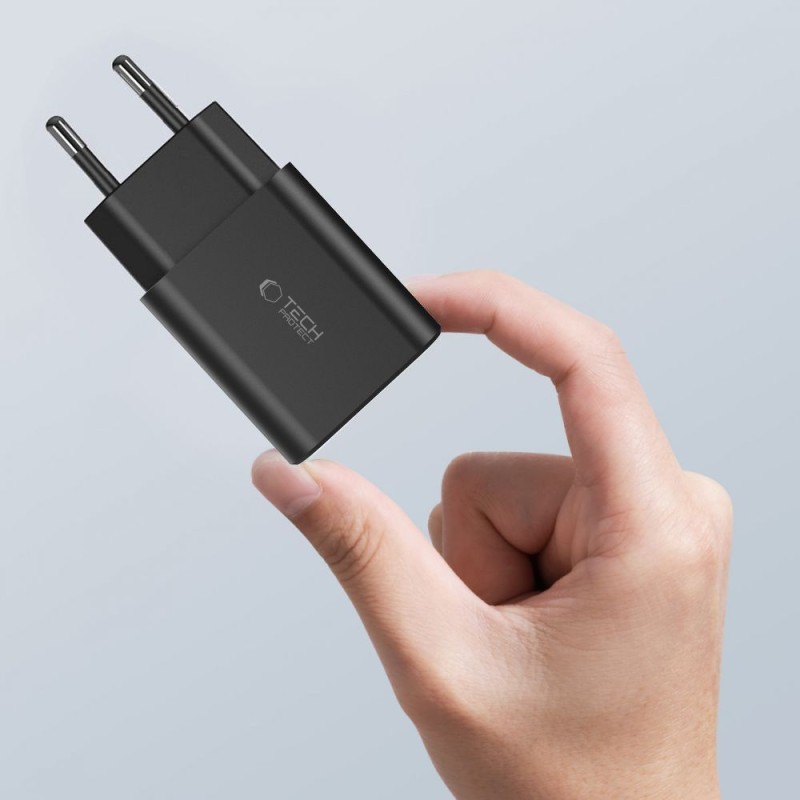 Tech-Protect C35W 2-портова мрежова зарядна с Power Delivery 35W, бяла (USB-C) - Tech-Protect C35W 2-портова мрежова зарядна с Power Delivery 35W, бяла (USB-C) - 9490713936078