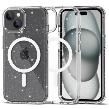 Tech-Protect FlexAir Hybrid MagSafe за iPhone 15 Glitter Clear