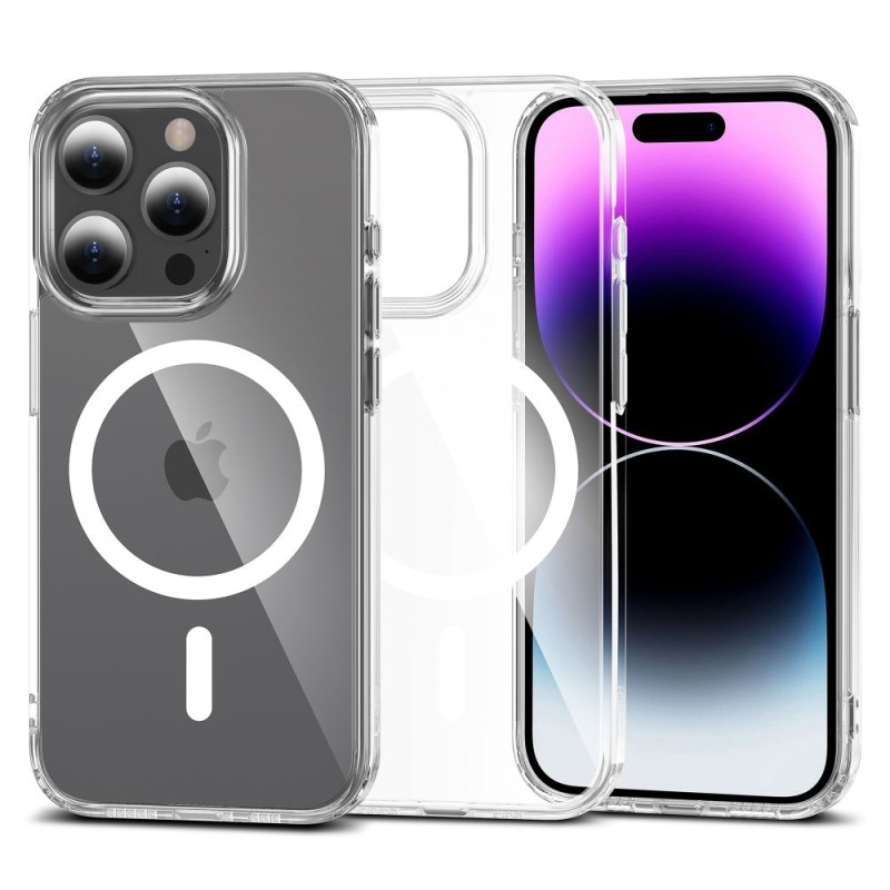 TECH-PROTECT FLEXAIR HYBRID MAGSAFE за iPhone 15 Pro Clear - TECH-PROTECT FLEXAIR HYBRID MAGSAFE за iPhone 15 Pro Clear - 9490713936610