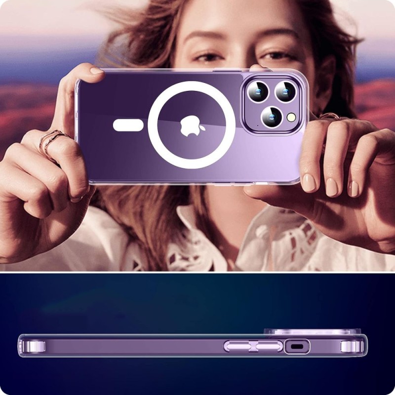 TECH-PROTECT FLEXAIR HYBRID MAGSAFE за iPhone 15 Pro Clear - TECH-PROTECT FLEXAIR HYBRID MAGSAFE за iPhone 15 Pro Clear - 9490713936610