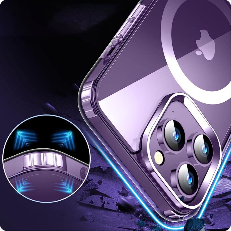 TECH-PROTECT FLEXAIR HYBRID MAGSAFE за iPhone 15 Pro Clear - TECH-PROTECT FLEXAIR HYBRID MAGSAFE за iPhone 15 Pro Clear - 9490713936610