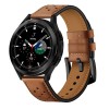 TECH-PROTECT Leather Кожена каишка за Samsung Galaxy Watch 4 / 5 / 5 Pro / 6 / 7 / FE кафява - 9589046917257