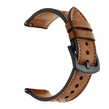 TECH-PROTECT Leather Кожена каишка за Samsung Galaxy Watch 4 / 5 / 5 Pro / 6 / 7 / FE кафява