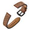 TECH-PROTECT Leather Кожена каишка за Samsung Galaxy Watch 4 / 5 / 5 Pro / 6 / 7 / FE кафява - 9589046917257