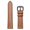 TECH-PROTECT Leather Кожена каишка за Samsung Galaxy Watch 4 / 5 / 5 Pro / 6 / 7 / FE кафява - 9589046917257