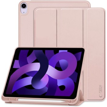 TECH-PROTECT SmartCase Pen калъф с поставка и отделение за стилус за iPad Air 10.9” 4/5/2020-2022 и 11” 6/7/8/2024-2026 Pink