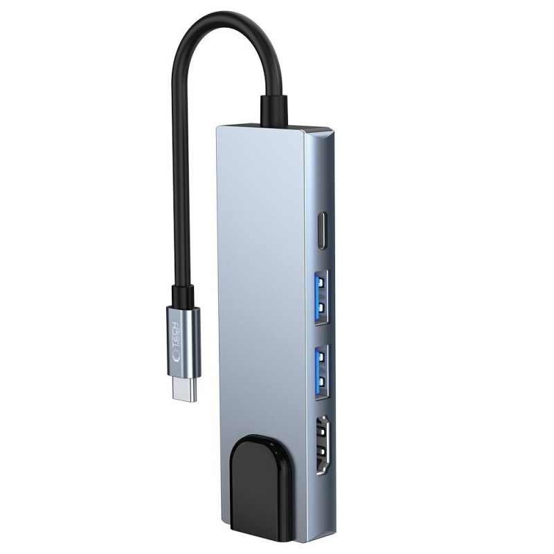 TECH-PROTECT V3-HUB адаптер 5в1 сив - TECH-PROTECT V3-HUB адаптер 5в1 сив - 9589046919312