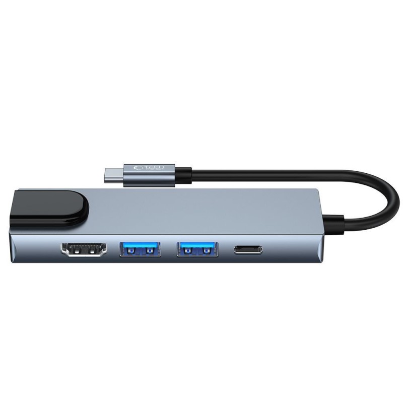 TECH-PROTECT V3-HUB адаптер 5в1 сив - TECH-PROTECT V3-HUB адаптер 5в1 сив - 9589046919312