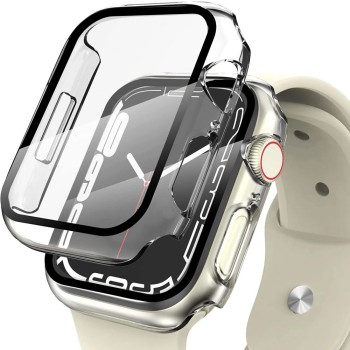TECH-PROTECT DEFENSE360 калъф със вградено стъкло за Apple Watch 7 / 8 / 9 (41 мм) прозрачен