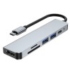 Адаптер TECH-PROTECT V4-HUB 6в1 СИВ - 9589046919343