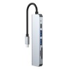 Адаптер TECH-PROTECT V4-HUB 6в1 СИВ - 9589046919343
