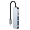 Tech-Protect V2-HUB адаптер 4в1 сив - 9589046919350