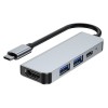 Tech-Protect V2-HUB адаптер 4в1 сив - 9589046919350