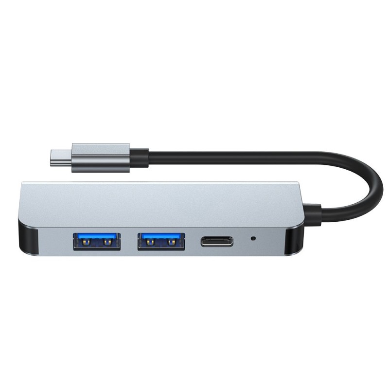 Tech-Protect V2-HUB адаптер 4в1 сив - 9589046919350