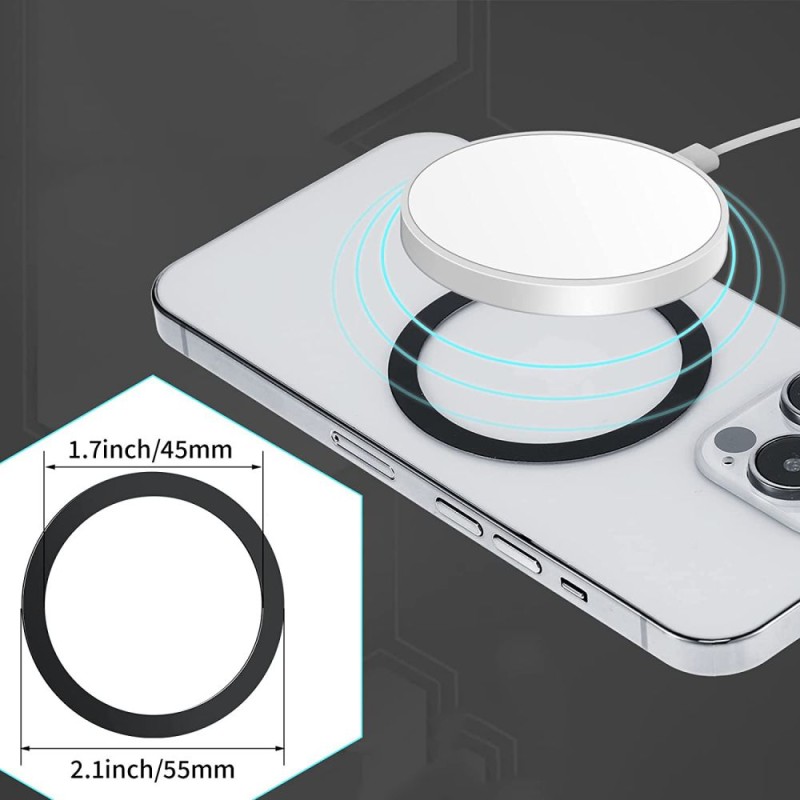 Tech-Protect Magmat MagSafe универсален магнитен пръстен 2 броя Black & Silver - Tech-Protect Magmat MagSafe универсален магнитен пръстен 2 броя Black & Silver - 9589046921544