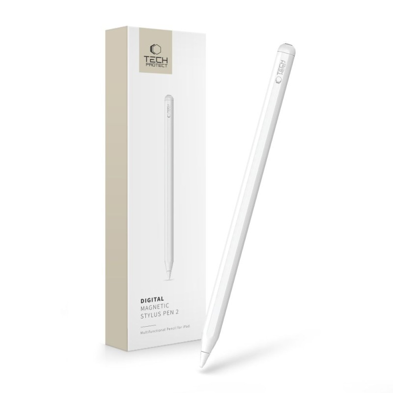 Tech-Protect Digital Magnetic Stylus Pen „2” за iPad (Бял) - Tech-Protect Digital Magnetic Stylus Pen „2” за iPad (Бял) - 9589046922541