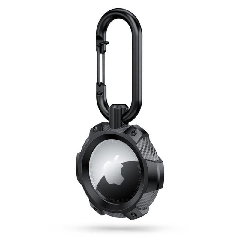 Tech-Protect TPUCARBON Калъф за Apple AirTag 1/2 Black - 9589046924002