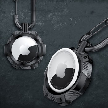 Tech-Protect TPUCARBON Калъф за Apple AirTag 1/2 Black