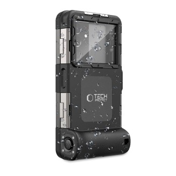 TECH-PROTECT IPX8 Универсален водоустойчив калъф за гмуркане, черен TECH-PROTECT IPX8 Универсален водоустойчив калъф за гмуркане, черен