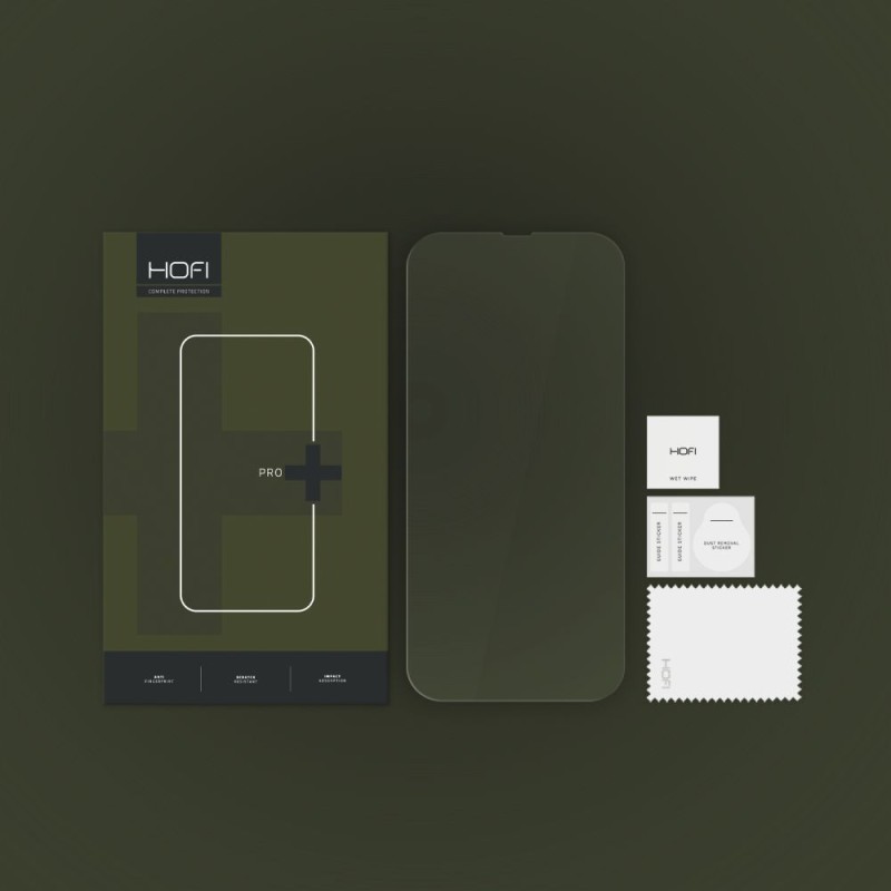 HOFI Glass Pro+ закалено стъкло за iPhone 13 / 13 Pro / 14 / 16E / 17E – прозрачно (SKU: 9589046924866) - 9589046924866