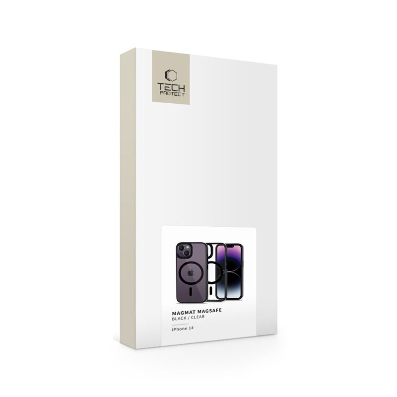 TECH-PROTECT MAGMAT MagSafe iPhone 14 Черно/Прозрачно (9589046925467) - 9589046925467