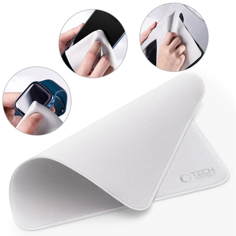 Почистваща кърпа за екрани Tech-Protect Polishing Cloth, 2 броя, сива - Почистваща кърпа за екрани Tech-Protect Polishing Cloth, 2 броя, сива - 9589046925689