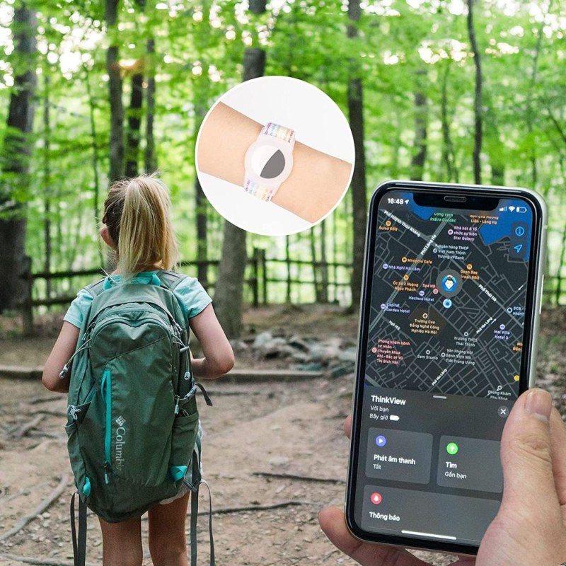TECH-PROTECT НИлонова каишка за деца за Apple AirTag 1 / 2, синя - TECH-PROTECT НИлонова каишка за деца за Apple AirTag 1 / 2, синя - 9589046926082