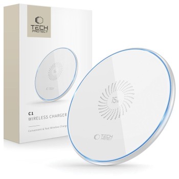 TECH-PROTECT QI15W-C1 Безжично зарядно 15W Бяло