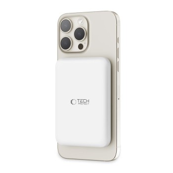 TECH-PROTECT PB10 LifeMag MagSafe Power Bank 5000mAh (Бял) TECH-PROTECT PB10 LifeMag MagSafe Power Bank 5000mAh (Бял)