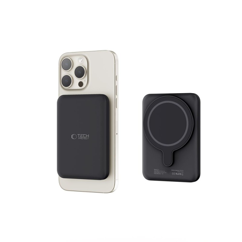TECH-PROTECT PB10 LifeMag MagSafe Power Bank 5000mAh Black - TECH-PROTECT PB10 LifeMag MagSafe Power Bank 5000mAh Black - 9589046926716