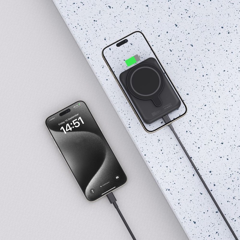 TECH-PROTECT PB10 LifeMag MagSafe Power Bank 5000mAh Black - TECH-PROTECT PB10 LifeMag MagSafe Power Bank 5000mAh Black - 9589046926716